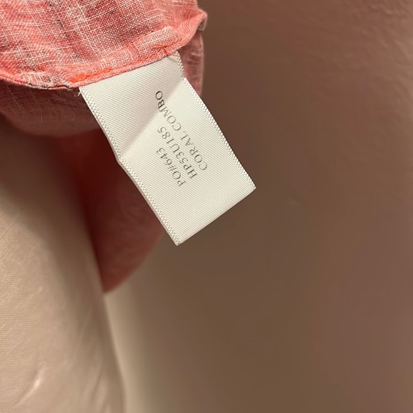 NAT Nast Men’s Linen American Fit Coral Combo Shirt size M - Picture 9 of 14